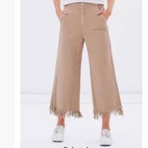 VALE BROWN wide-leg pants- COTTON, AUS 8,US 6